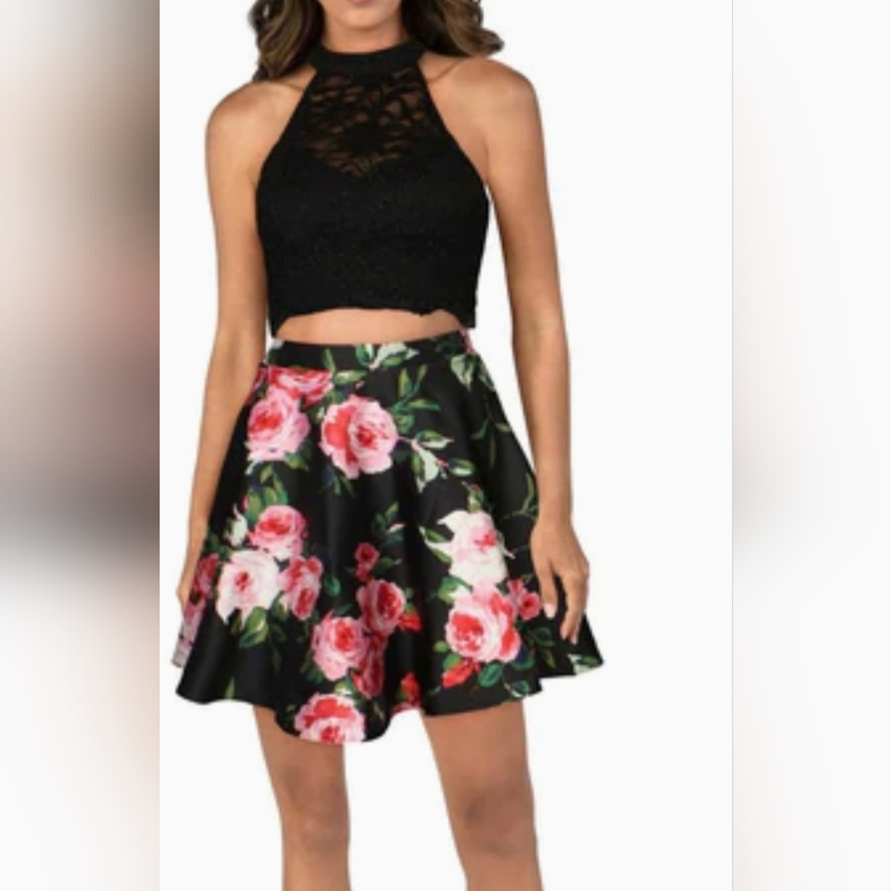 ❤️NWT City Studio JUNIORS CROP MINI TWO PIECE DRESS🌹